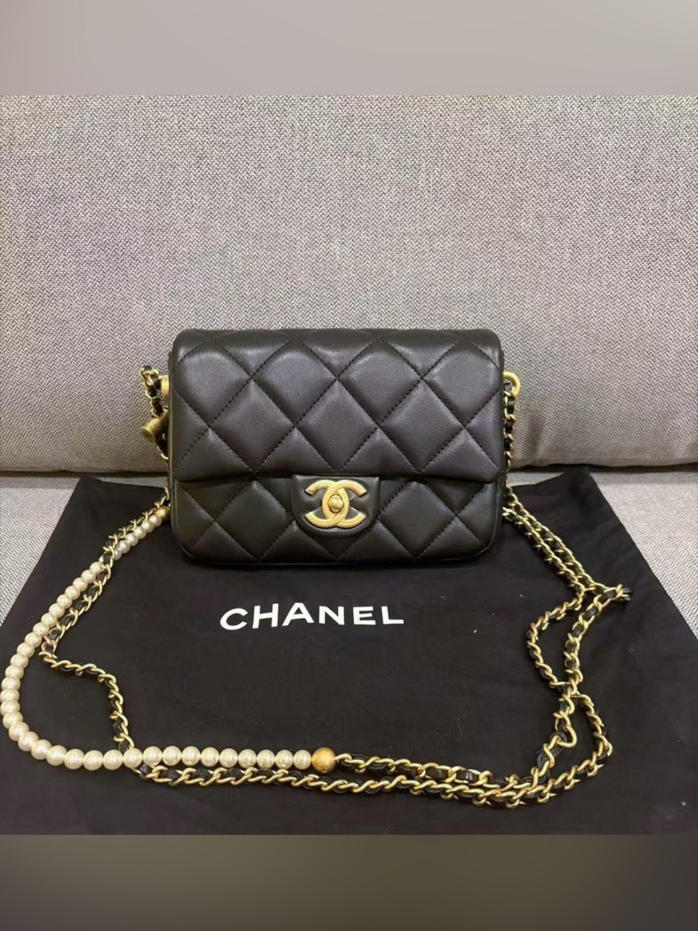 Chanel My Perfect Adjustable Chain Flap Bag with Pearls